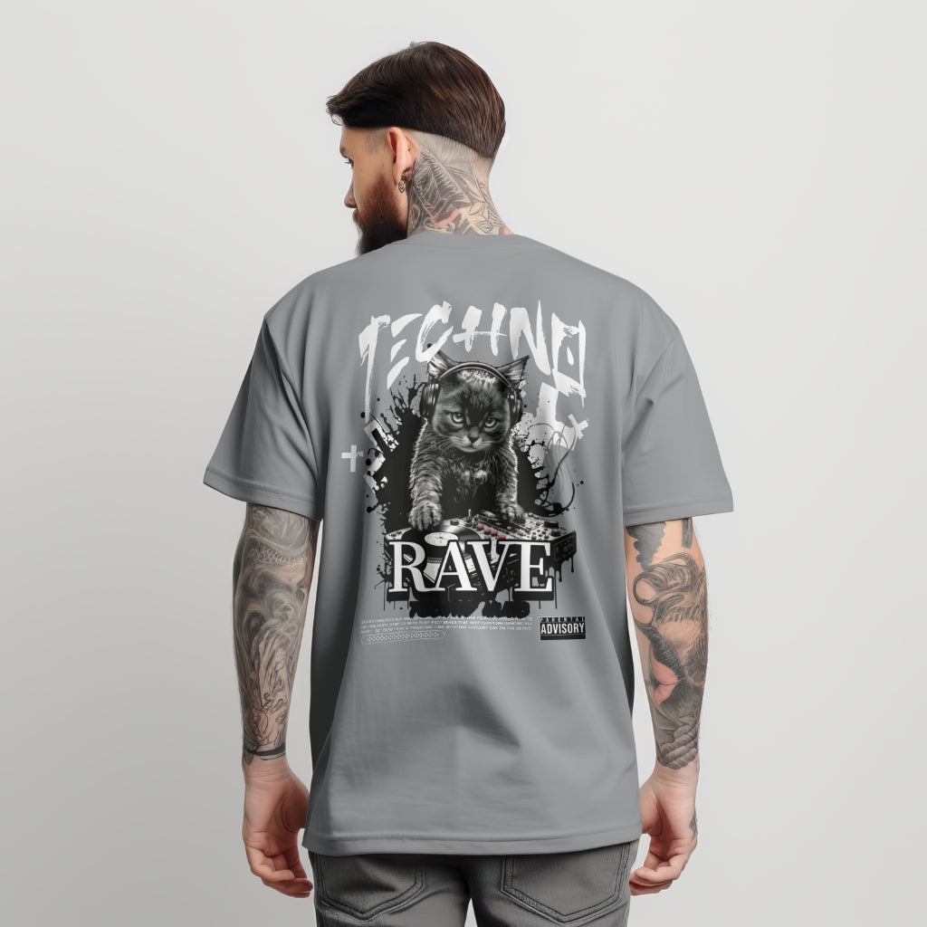 Techno DJ Cat T-Shirt