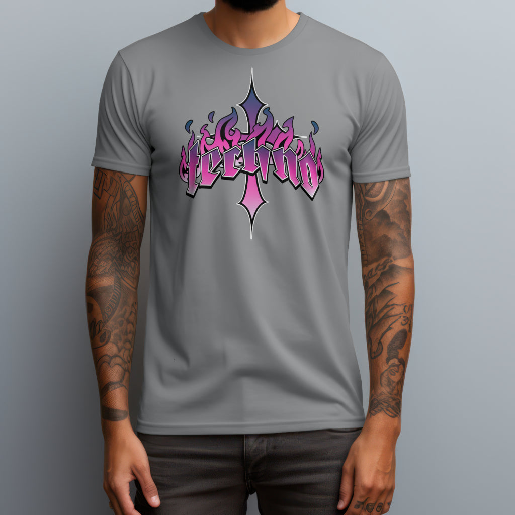 Techno Fire Cross T-Shirt
