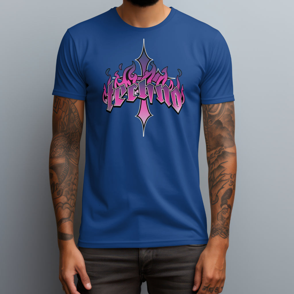 Techno Fire Cross T-Shirt