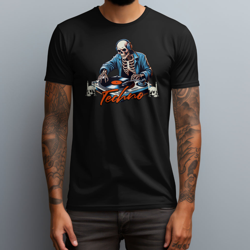 Skeleton Techno DJ T-Shirt