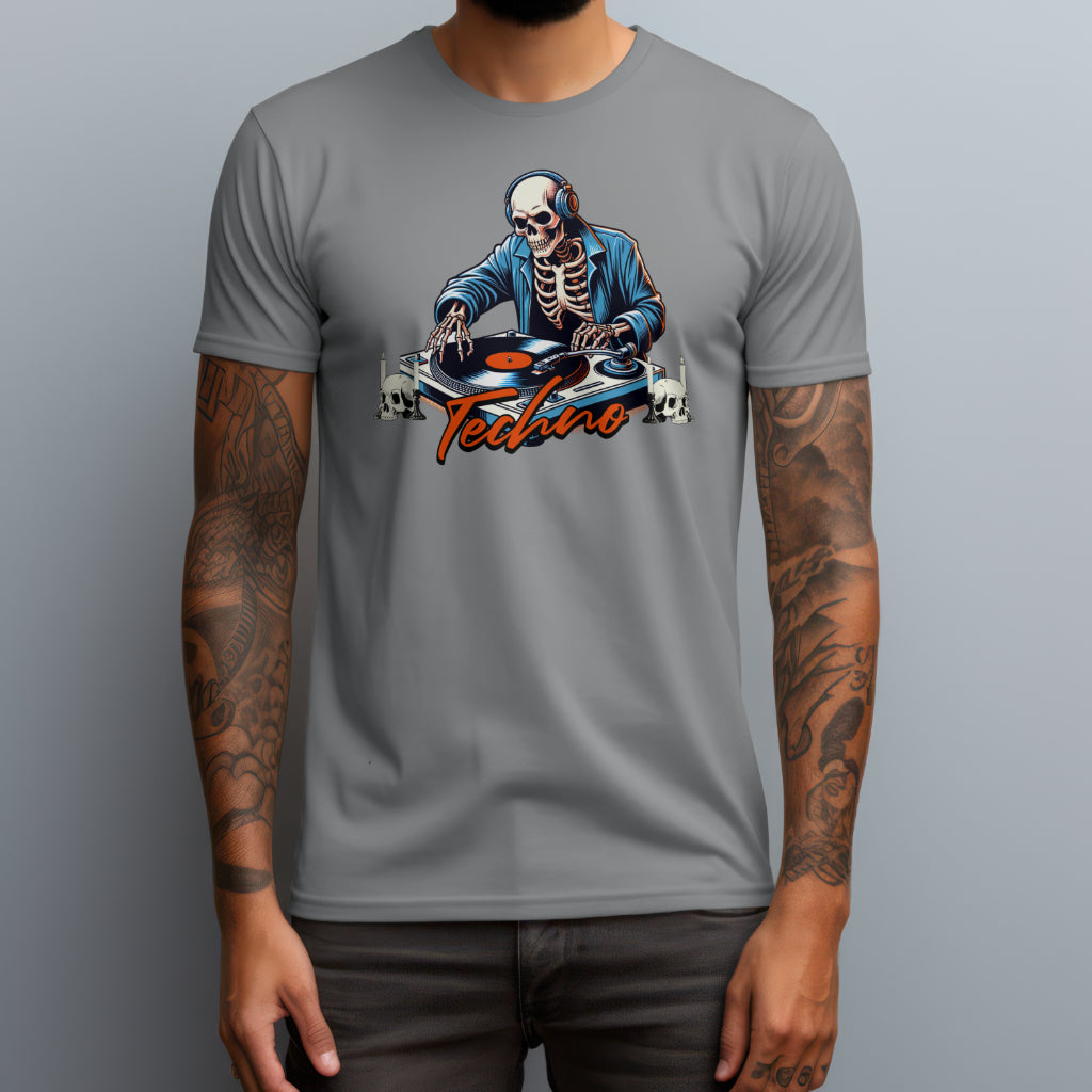 Skeleton Techno DJ T-Shirt