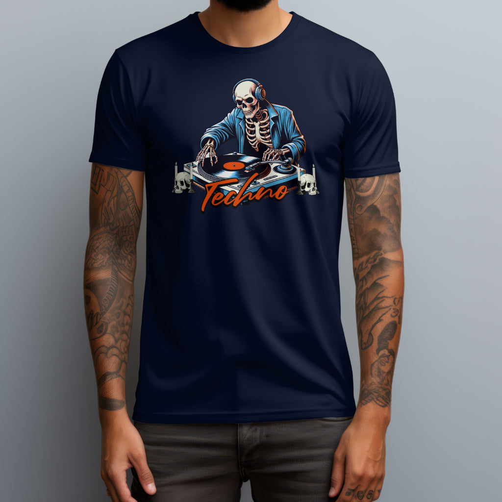 Skeleton Techno DJ T-Shirt