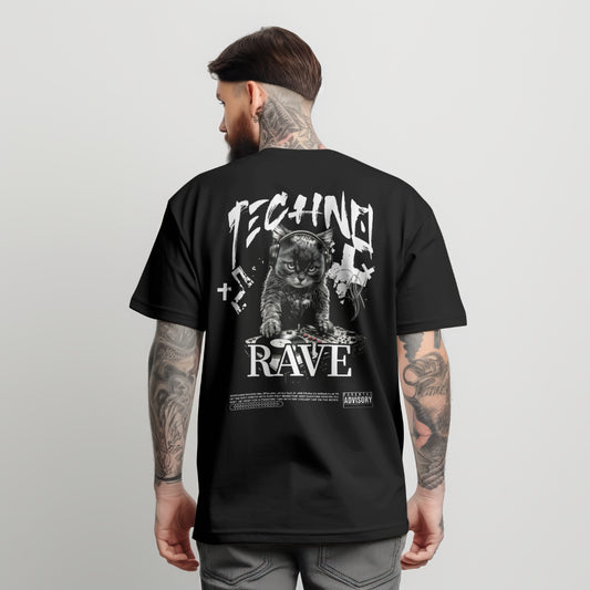 Techno DJ Cat T-Shirt