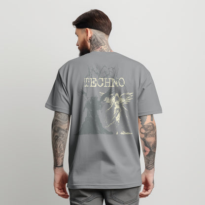 Techno Black And White Angel T-Shirt