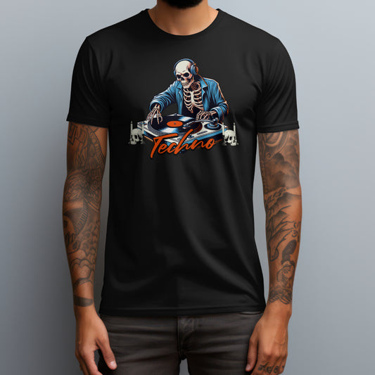 Skeleton Techno DJ T-Shirt