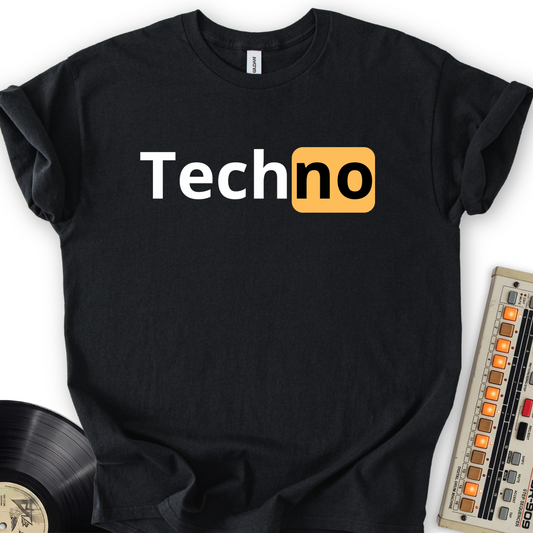 Techno Hub T-Shirt – Black flat lay
