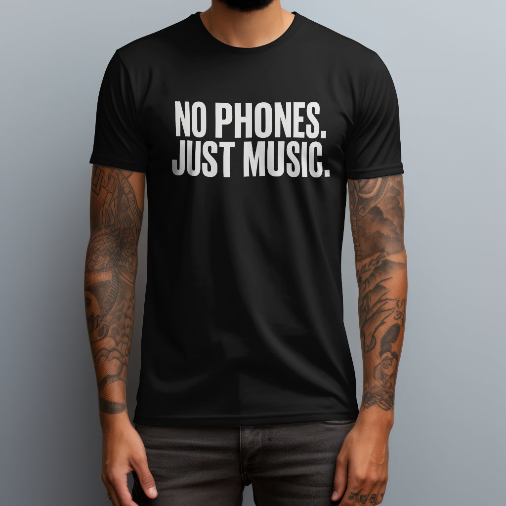 No Phones Just Music T-Shirt