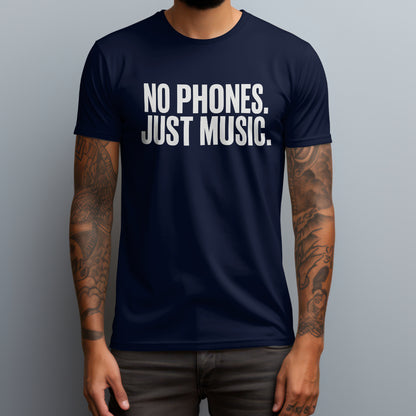 No Phones Just Music T-Shirt