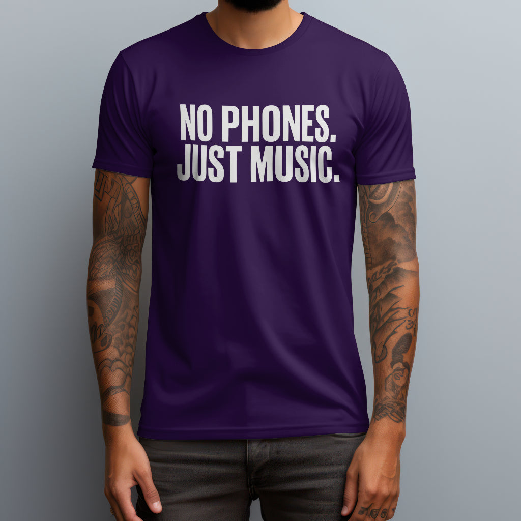 No Phones Just Music T-Shirt