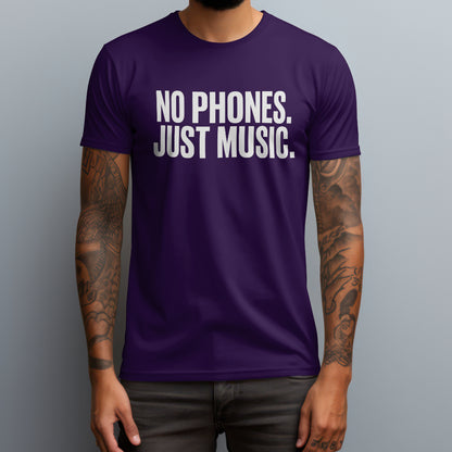 No Phones Just Music T-Shirt