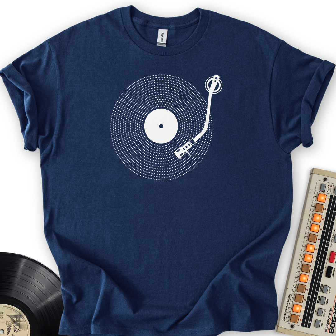 Vinyl T-Shirt – Navy flat lay