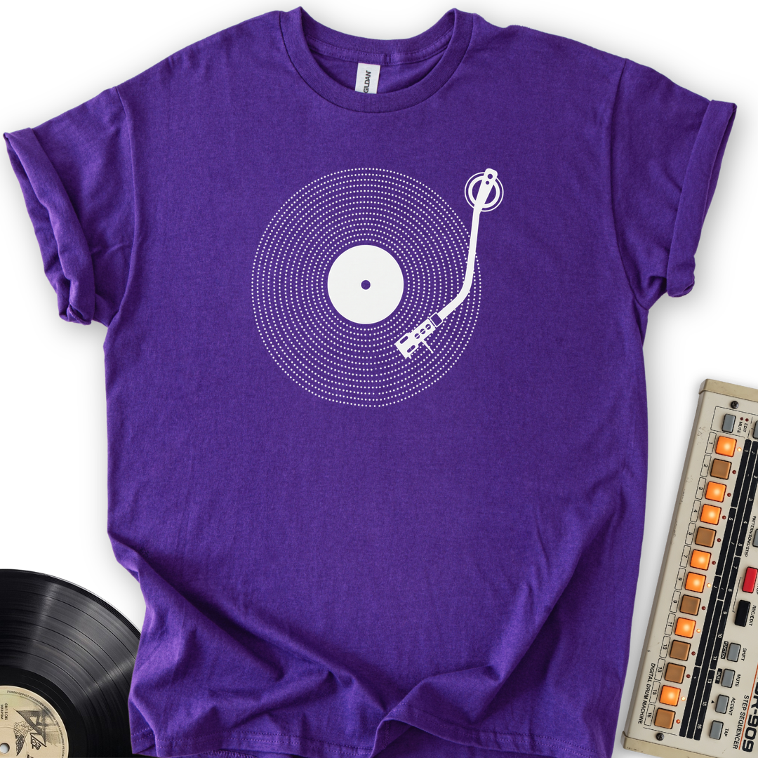 Vinyl T-Shirt – Purple flat lay