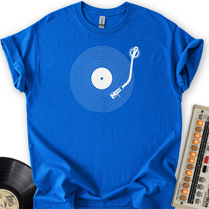 Vinyl T-Shirt – Royal flat lay