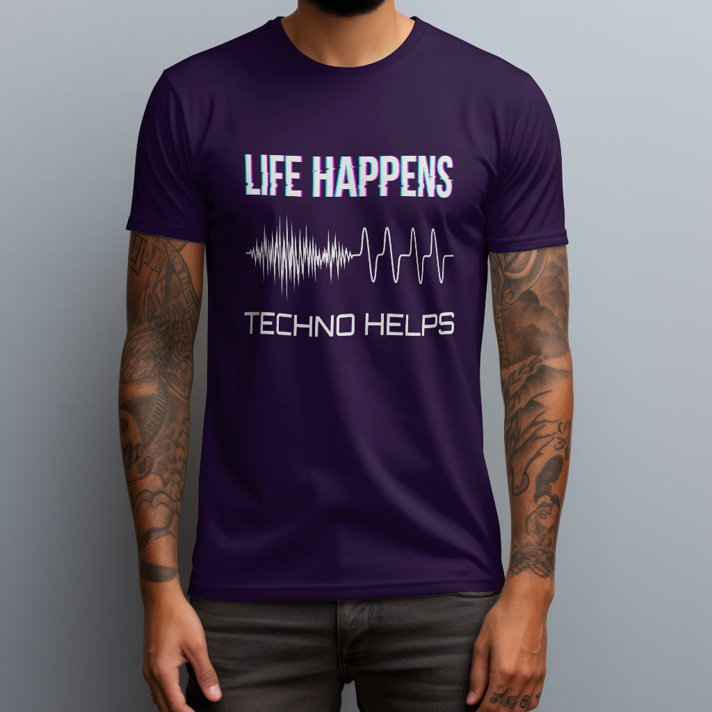 life happens techno helps purple