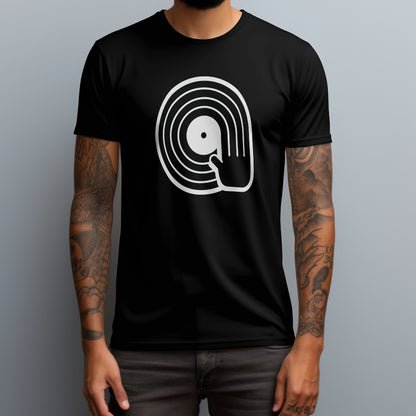 vinyl spinning black