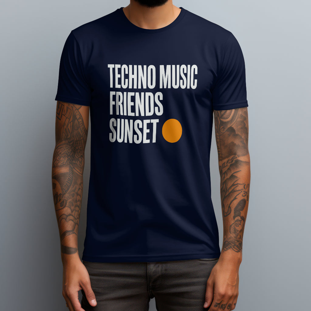 techno friends sunset navy