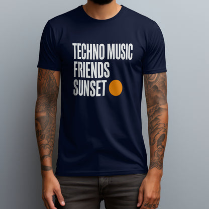 techno friends sunset navy