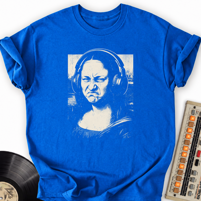 Mona Lisa Bass Face T-Shirt – Royal flat lay