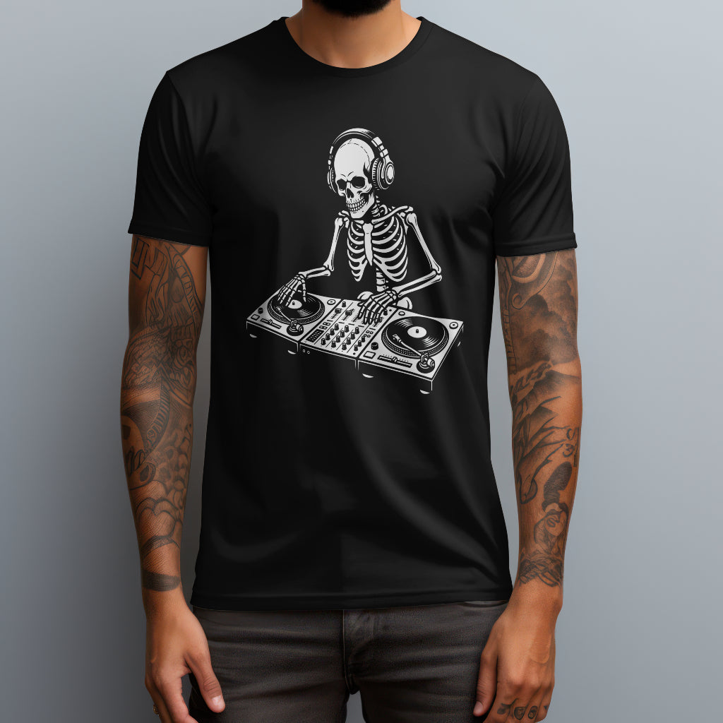 skeleton dj black