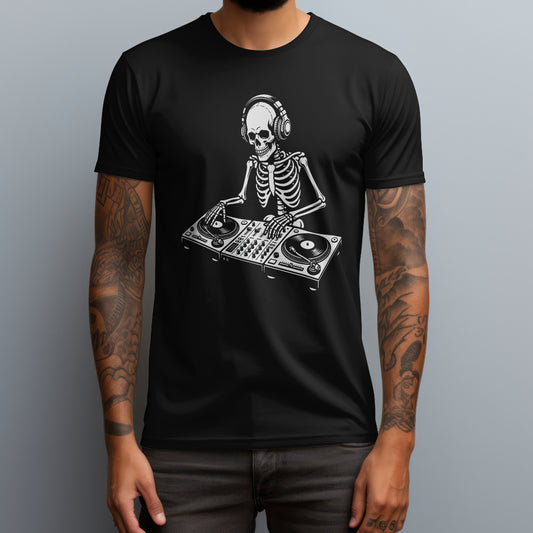 skeleton dj black