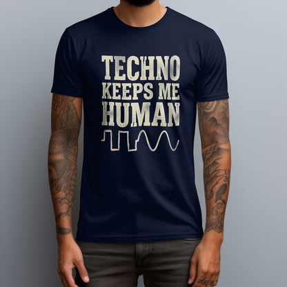 techno keeps me human navy
