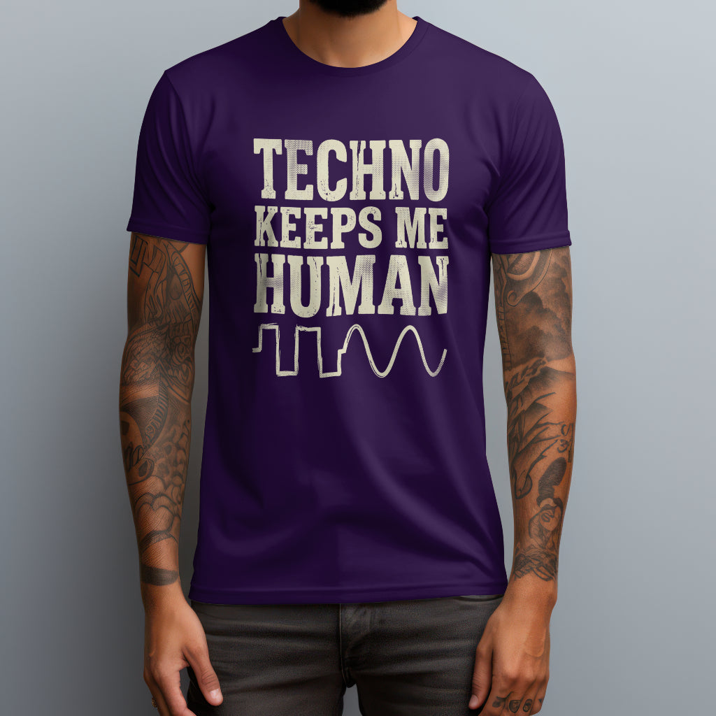 techno keeps me human purple