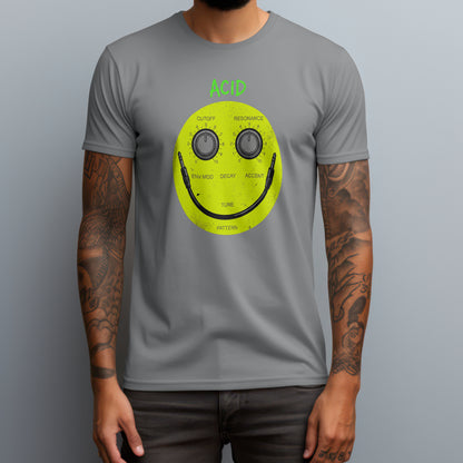 acid smile face gray