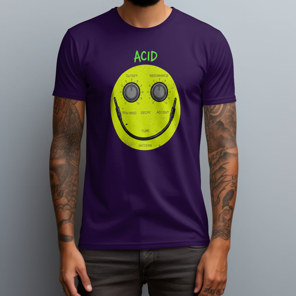 acid smile face purple