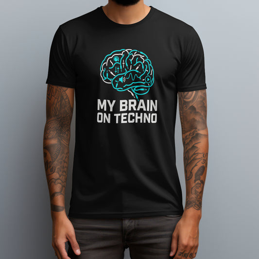 my brain on techno black