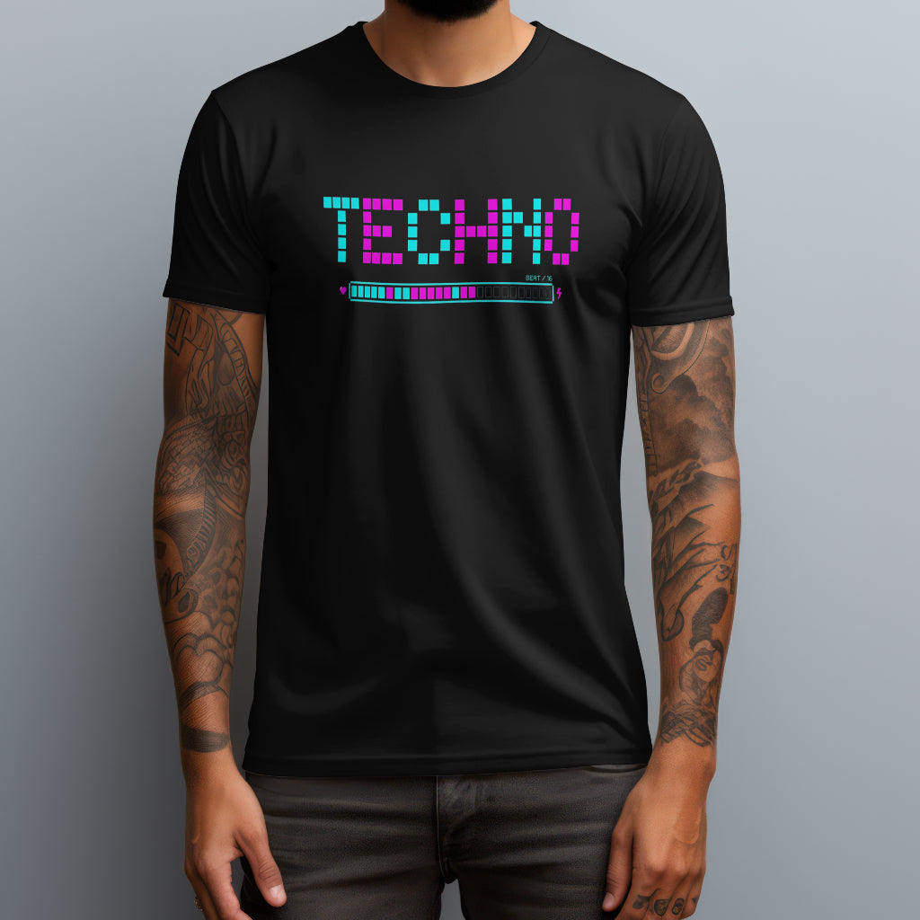 8 bit techno black