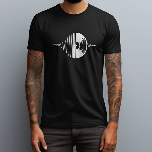 vynil line art black