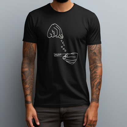 techno music cigarette black
