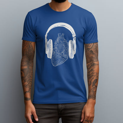 heart with headphones royal