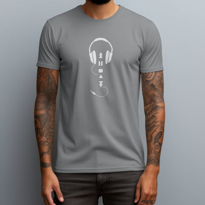 headphones with buttons gray