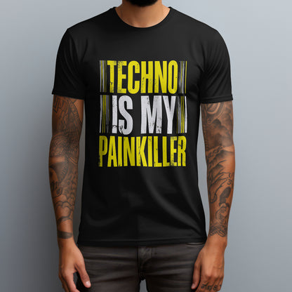 techno is my pain killer black