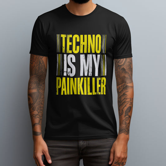 techno is my pain killer black