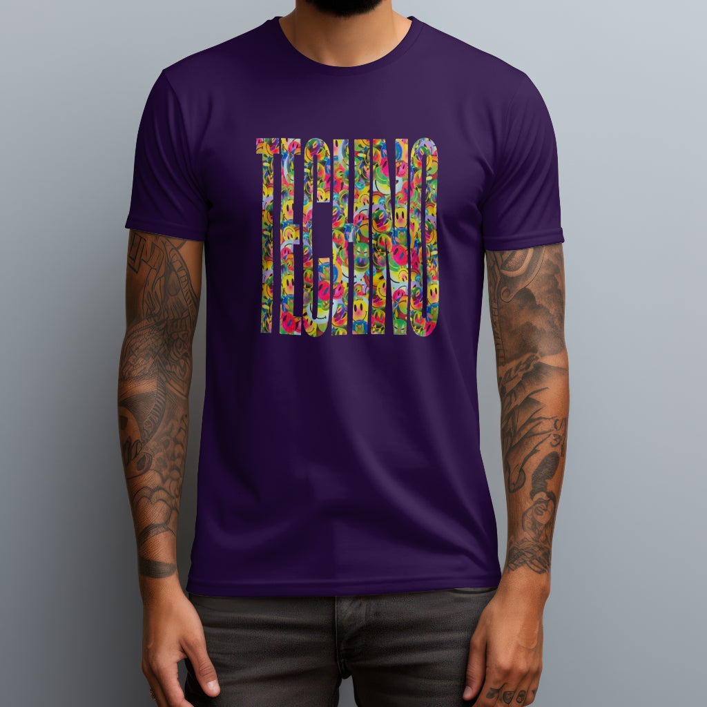 techno smiles purple