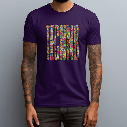 techno smiles purple