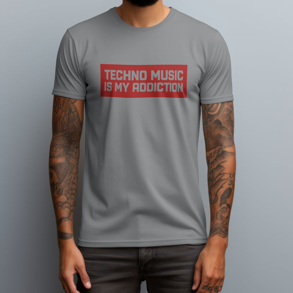techno music is my addiction gray