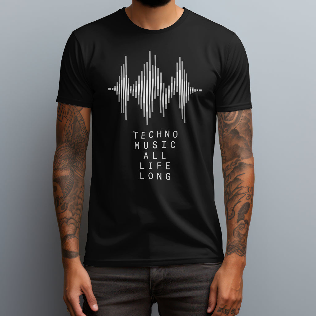 techno music all life long black