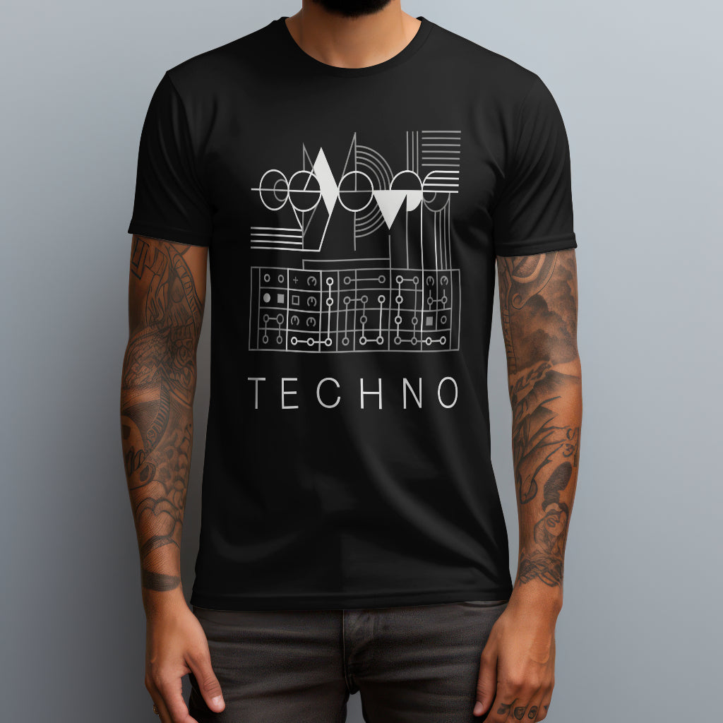 bauhaus geometric shapes techno black