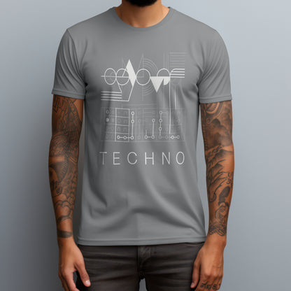 bauhaus geometric shapes techno gray