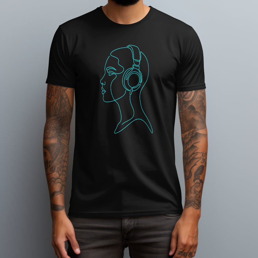 line art woman black
