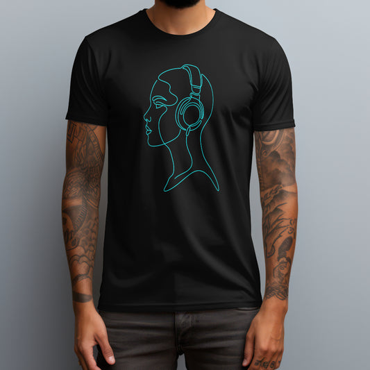 line art woman black