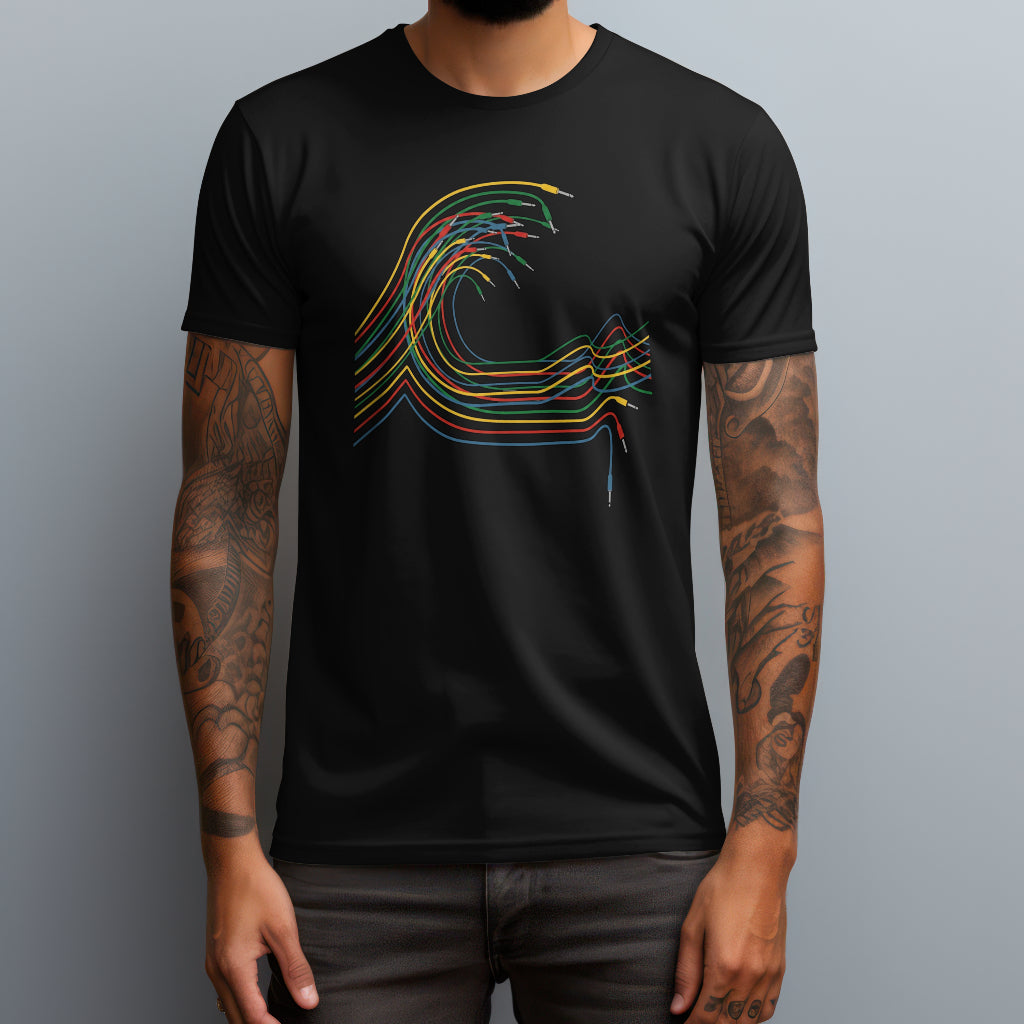 audio cables wave black