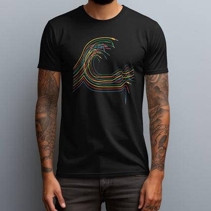 audio cables wave black
