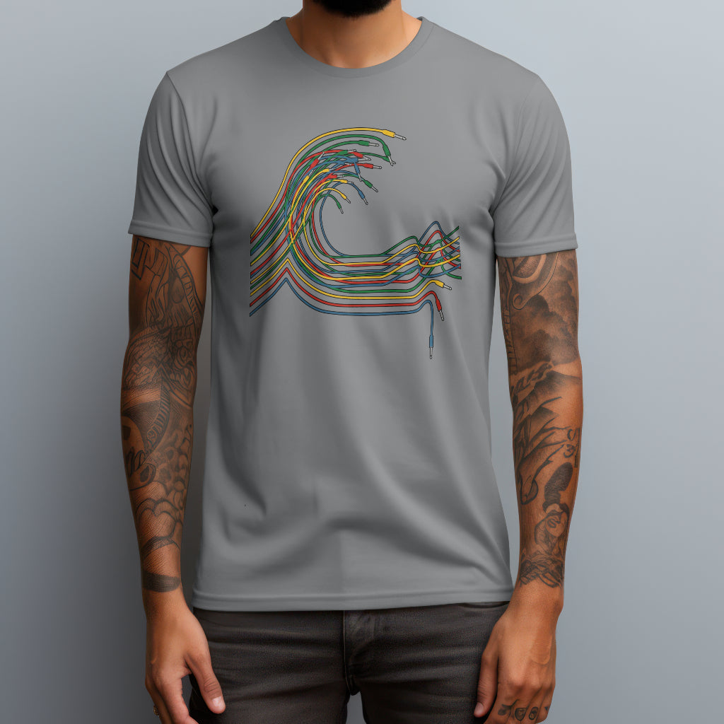 audio cables wave gray