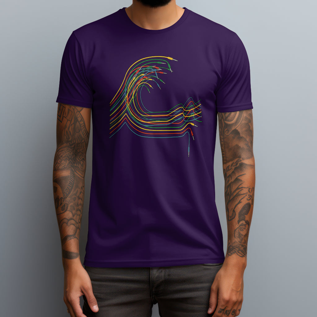 audio cables wave purple