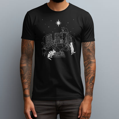 synthesizers and cats black