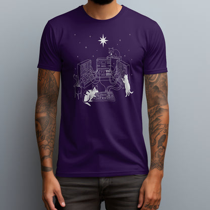 synthesizers and cats purple